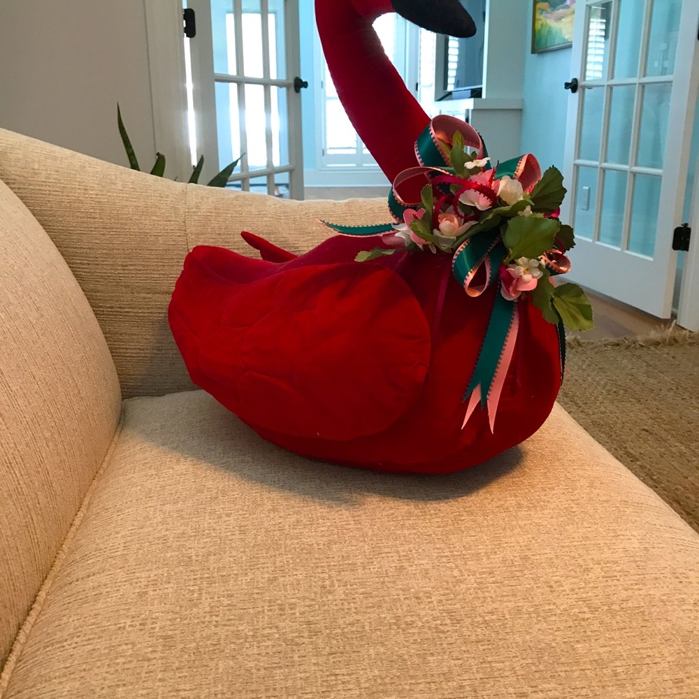 Stuffed Red Velvet Christmas Goose - Picture 3 of 3